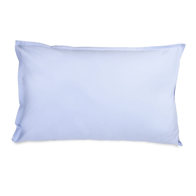 Décoration - Textile - Taie d\'oreiller 50 x 70 cm  / Percale lavée - Au Printemps Paris - 50 x 70 cm / Bleu ciel - Percale de coton lavée