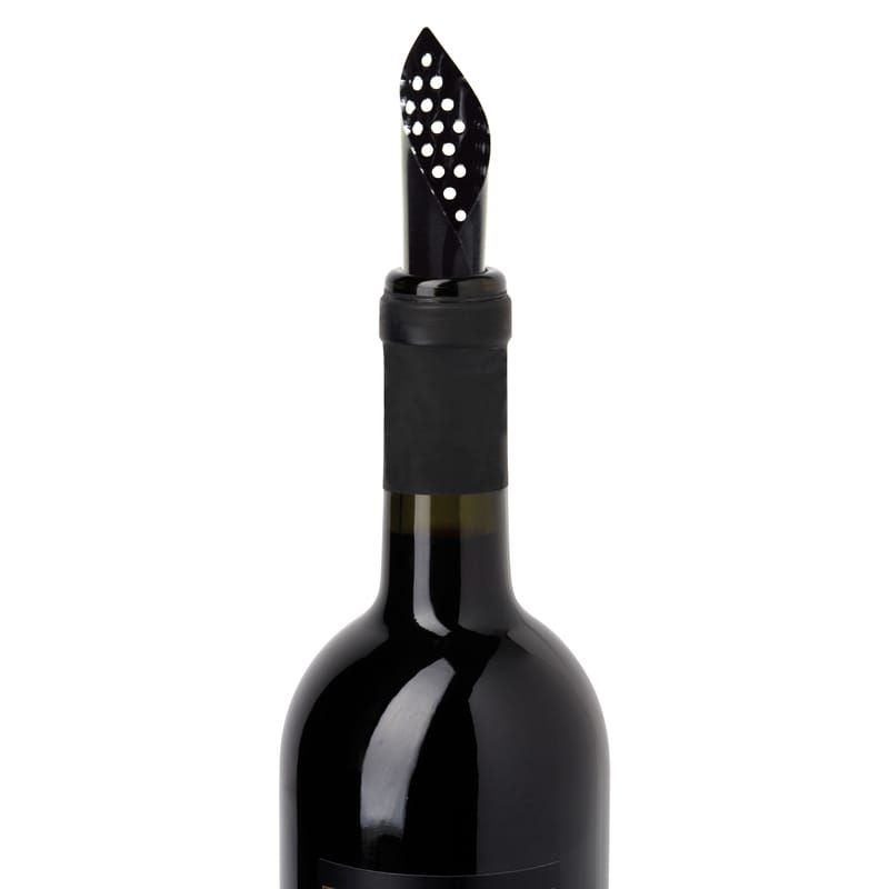 Table et cuisine - Autour du vin - Bec-verseur  plastique noir / Lot de 5 aérateurs souples - L\'Atelier du Vin - Noir - Plastique
