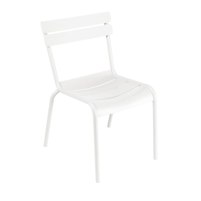 Life Style - Chaise empilable Luxembourg métal blanc / Aluminium - Fermob - Blanc - Aluminium laqué
