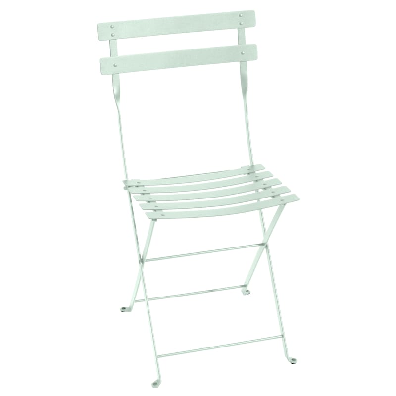 Mobilier - Chaises, fauteuils de salle à manger - Chaise pliante Bistro métal vert - Fermob - Menthe glaciale - Acier laqué
