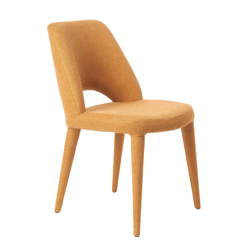 Mobilier - Chaises, fauteuils de salle à manger - Chaise rembourrée Holy tissu jaune - Pols Potten - Ocre - Métal, Mousse, Tissu polyester