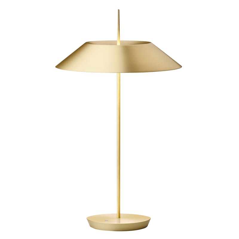 Luminaire - Lampes de table - Lampe de table Mayfair LED plastique or métal / H 52 cm - Vibia - Or mat -  Zamak, Acier, Méthacrylate