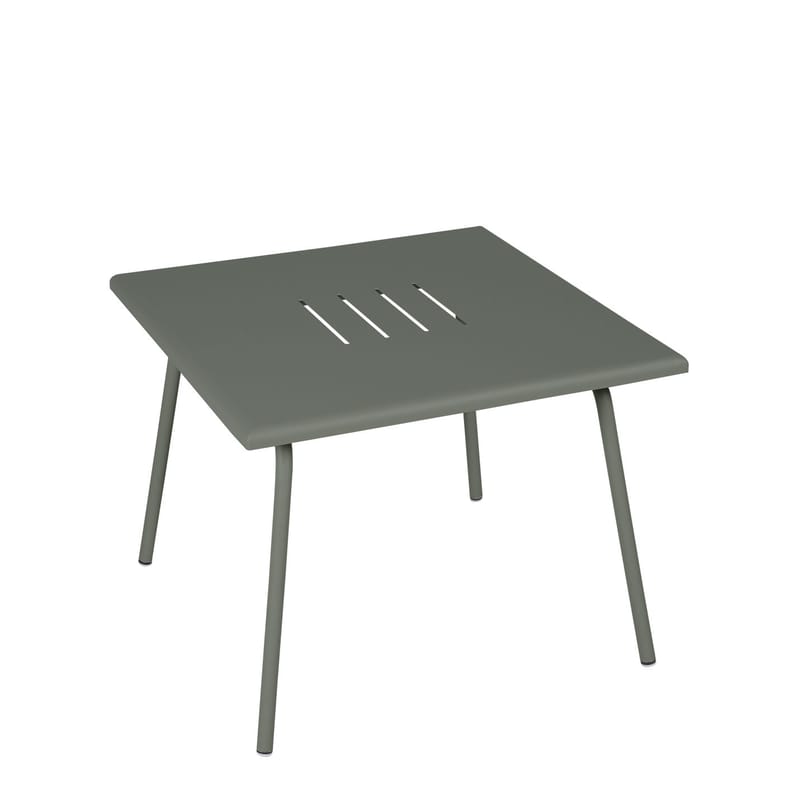 Mobilier - Tables basses - Table basse Monceau métal vert / 57 x 57 cm - Fermob - Romarin - Acier