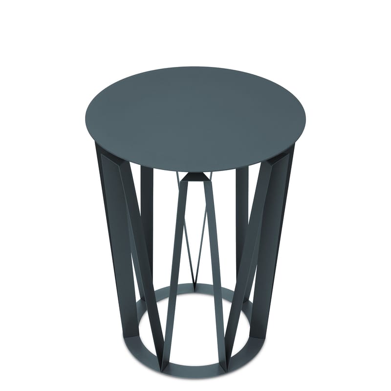 Mobilier - Tables basses - Table d\'appoint Arlette métal gris / Ø 37 x H 48 cm - Presse citron - Granit - Tôle d\'acier laquée