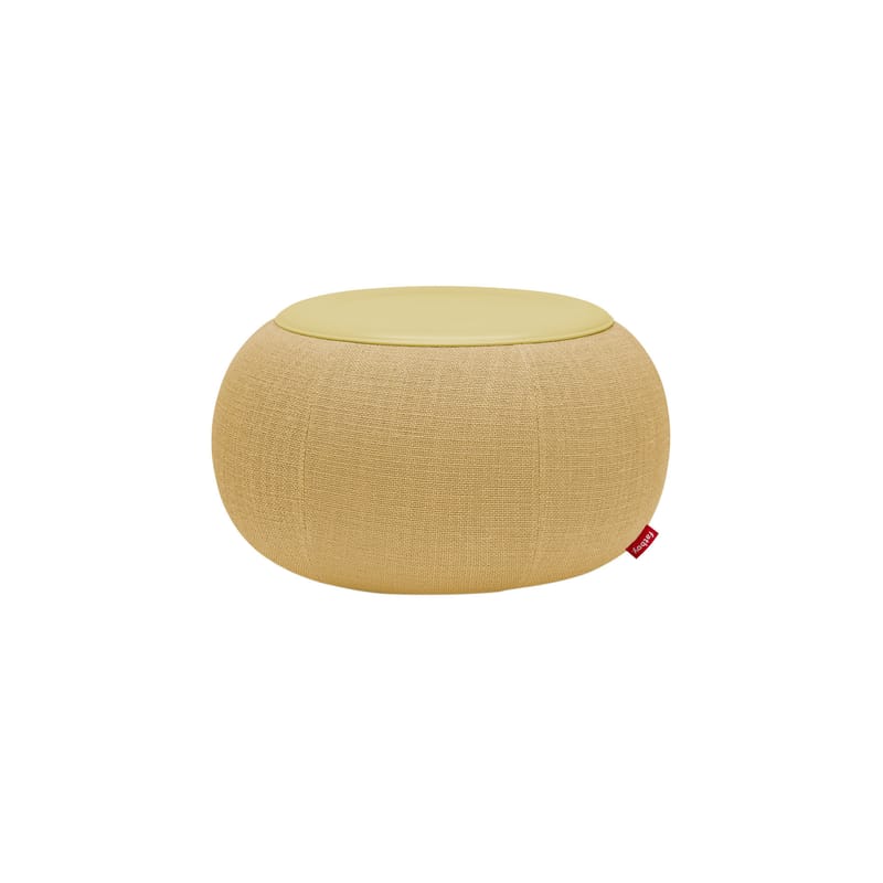 Mobilier - Tables basses - Table d\'appoint Humpty tissu jaune gonflable / Ø 65 x H 43 cm - Fatboy - Honey - Acier, PVC, Tissu