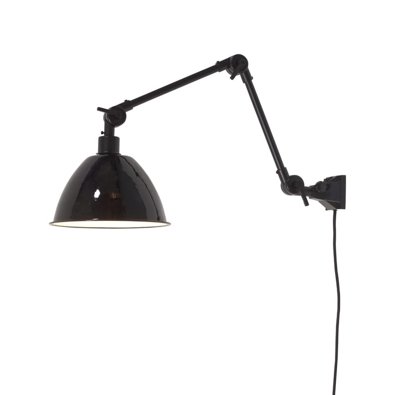 Luminaire - Appliques - Applique avec prise Amsterdam Medium métal noir / L 85 cm - It\'s about Romi - Noir - Fer