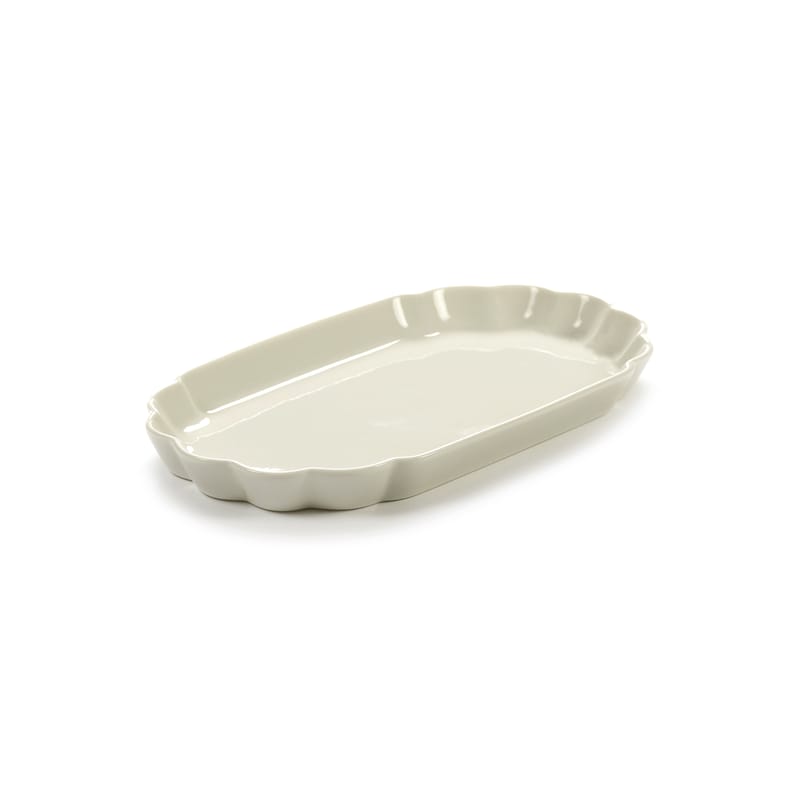 Table et cuisine - Assiettes - Assiette Désirée Small céramique blanc / 22 x 12,5 cm - Serax - Small / Blanc - Porcelaine