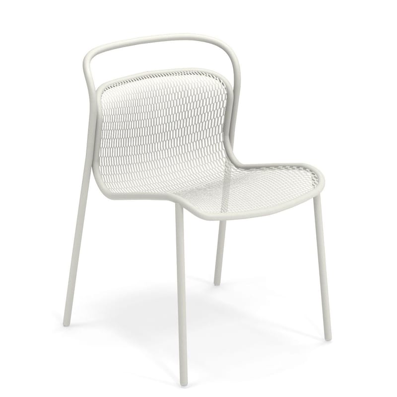 Mobilier - Chaises, fauteuils de salle à manger - Chaise empilable Modern métal blanc - Emu - Blanc - Acier verni