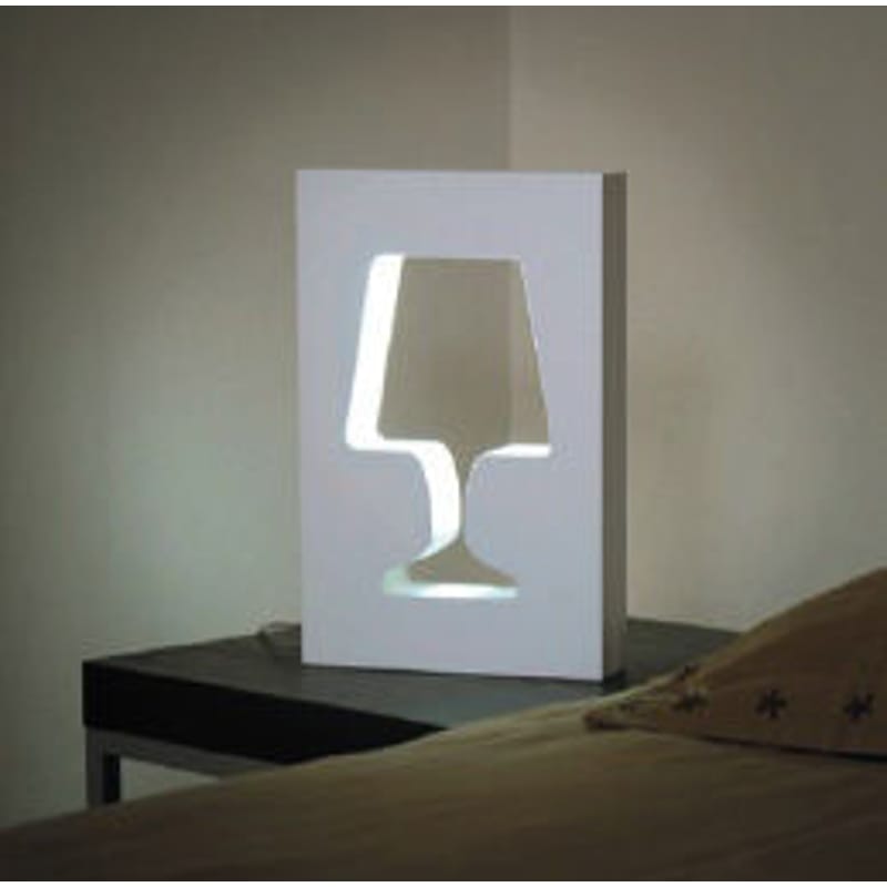 Luminaire - Lampes de table - Lampe de table Outlight bois blanc - La Corbeille - Blanc - MDF laqué