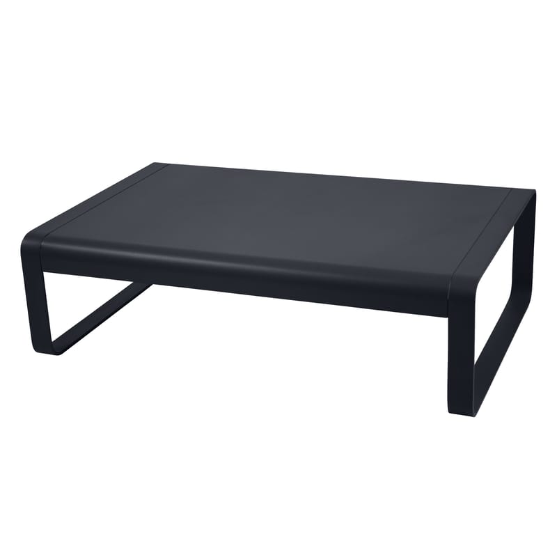 Mobilier - Tables basses - Table basse Bellevie métal gris noir / Aluminium - 103 x 75 cm - Fermob - Carbone - Aluminium laqué