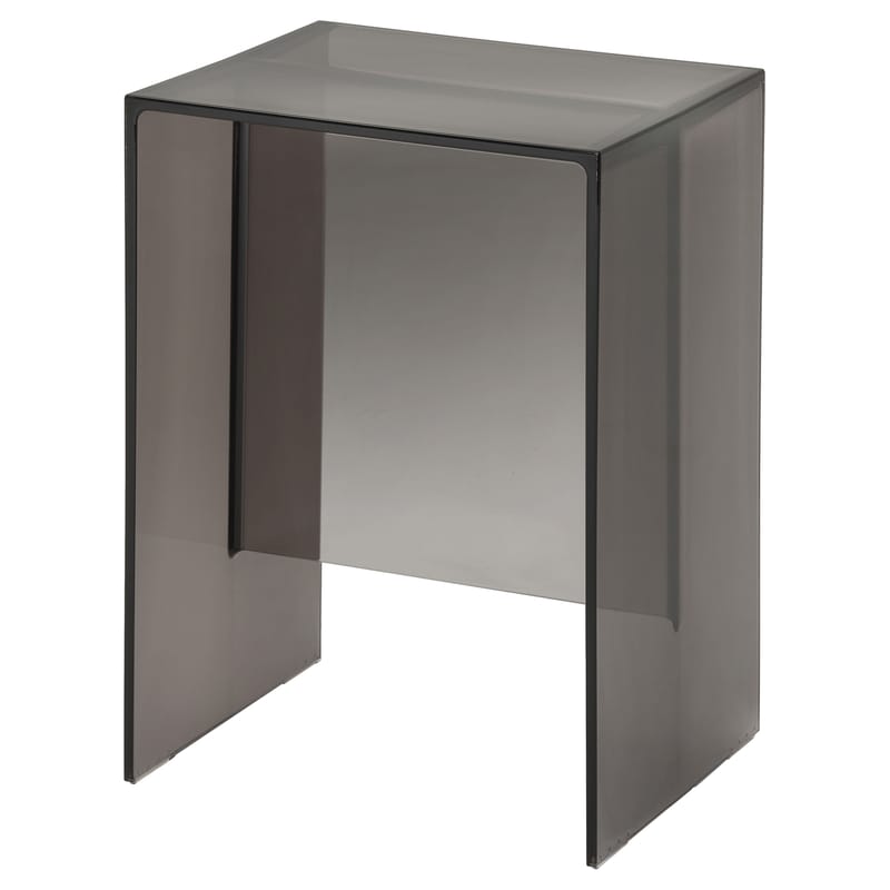 Mobilier - Tables basses - Table d\'appoint Max-Beam plastique gris / Tabouret - Kartell - Fumé - PMMA
