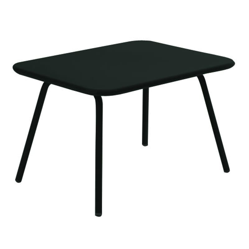 Mobilier - Tables basses - Table enfant Luxembourg kid métal noir / 75 x 55 cm - Fermob - Réglisse - Acier laqué