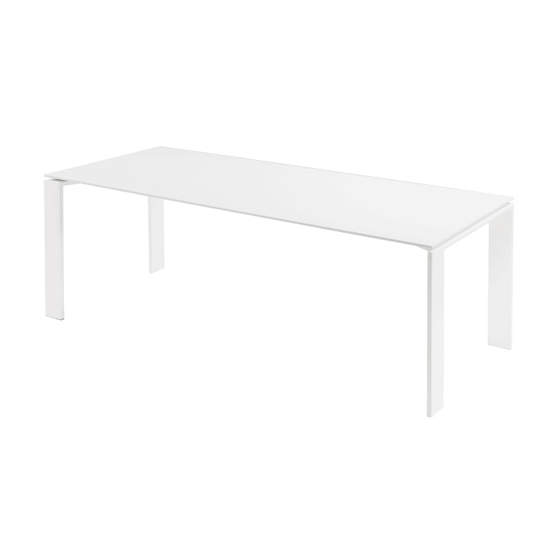 Jardin - Tables de jardin - Table rectangulaire Four Outdoor métal blanc / 158 x 79 cm - Kartell - L 158 cm / Blanc - Acier verni