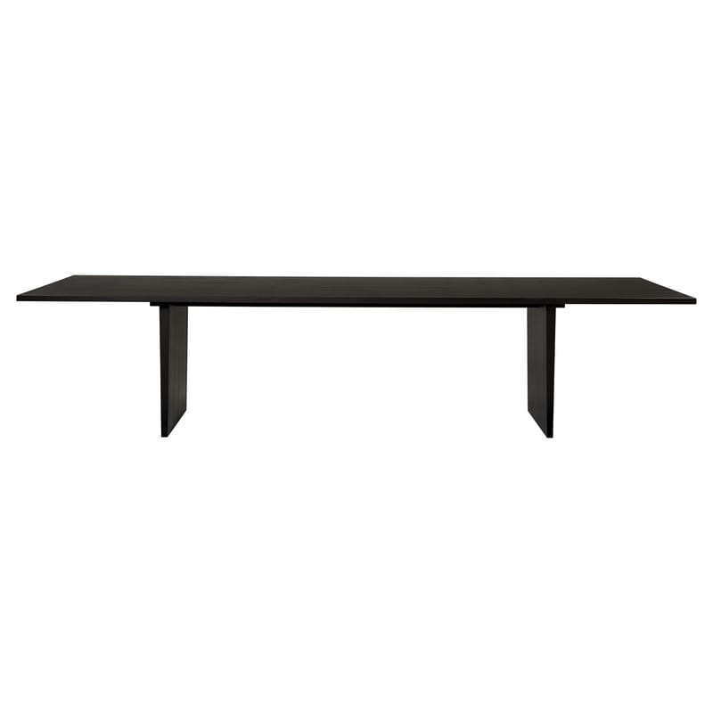 Mobilier - Tables - Table rectangulaire Private bois noir / 320 x 100 cm - Gubi - Noir - Contreplaqué de chêne teinté