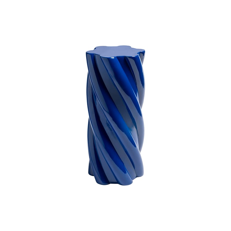 Möbel - Couchtische - Beistelltisch Marshmallow plastikmaterial blau / Ø 25 x H 55,5 cm - Glasfaser - & klevering - Ø 25 x H 55,5 cm / Blau - Glasfaser