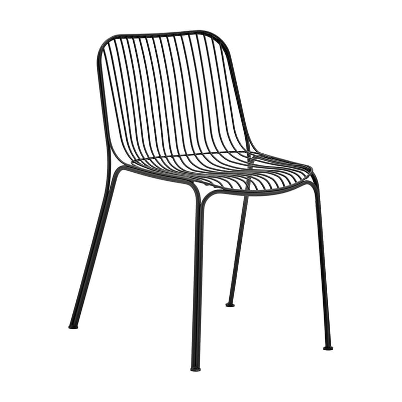 Mobilier - Chaises, fauteuils de salle à manger - Chaise HiRay métal noir - Kartell - Noir - Acier zingué peint