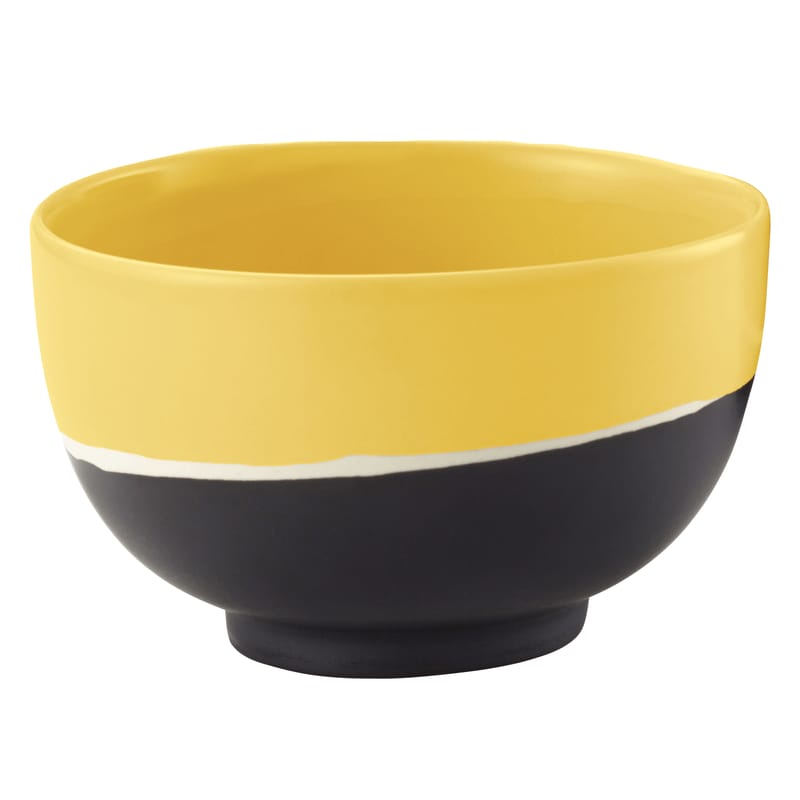 Table et cuisine - Saladiers, coupes et bols - Coupelle Sicilia céramique blanc jaune noir / Ø 8,5 cm - Maison Sarah Lavoine - Tournesol - Grès peint et émaillé
