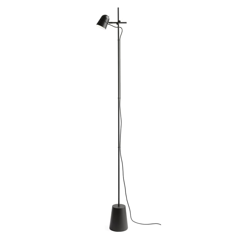 Luminaire - Lampadaires - Lampadaire Counterbalance métal noir LED / Abat-jour orientable - H 170 cm - Luceplan - Noir - Acier, Aluminium