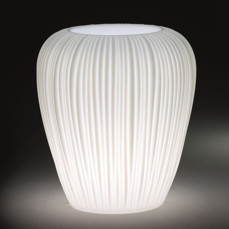 Luminaire - Luminaires d\'extérieur - Pot de fleurs lumineux Skin Small plastique blanc / H 60 cm - MyYour - Blanc - Poleasy®