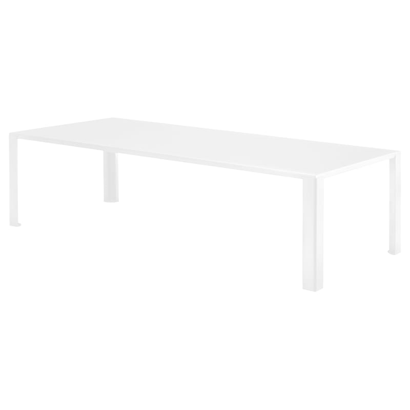 Jardin - Tables de jardin - Table rectangulaire Big Irony Outdoor métal blanc / L 238 cm - Zeus - Blanc - Acier zingué avec peinture époxy
