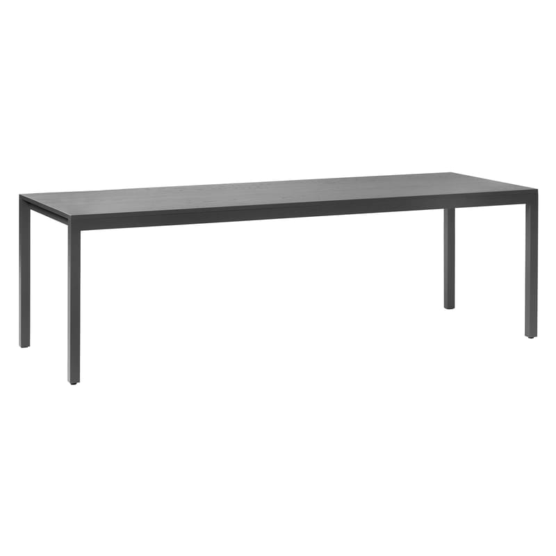 Mobilier - Tables - Table rectangulaire Silent Medium bois noir / 240 x 85 cm - valerie objects - Charbon - Frêne