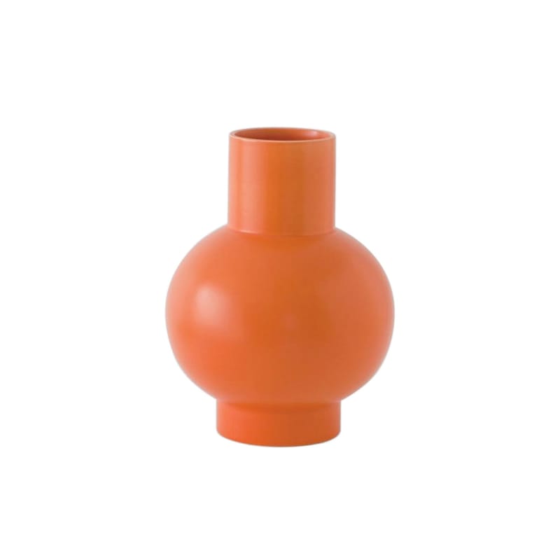 Décoration - Vases - Vase Strøm Small céramique orange / H 16 cm - Fait main / Nicholai Wiig-Hansen, 2016 - raawii - Orange Vibrant - Céramique