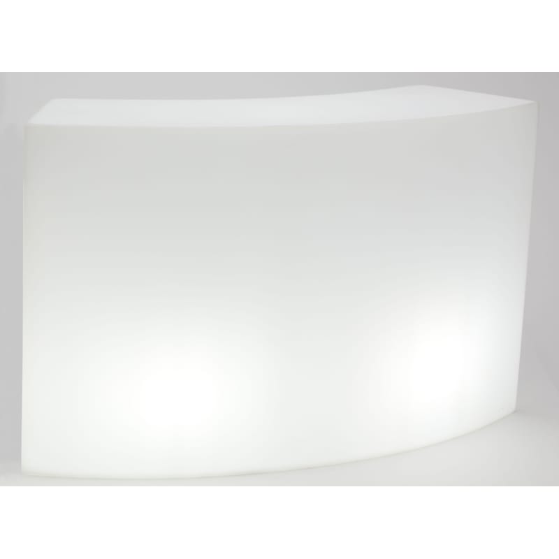 Mobilier - Mange-debout et bars - Bar lumineux Snack LED RGB plastique blanc / L 165 cm - Sans fil - Slide - Blanc - polyéthène recyclable
