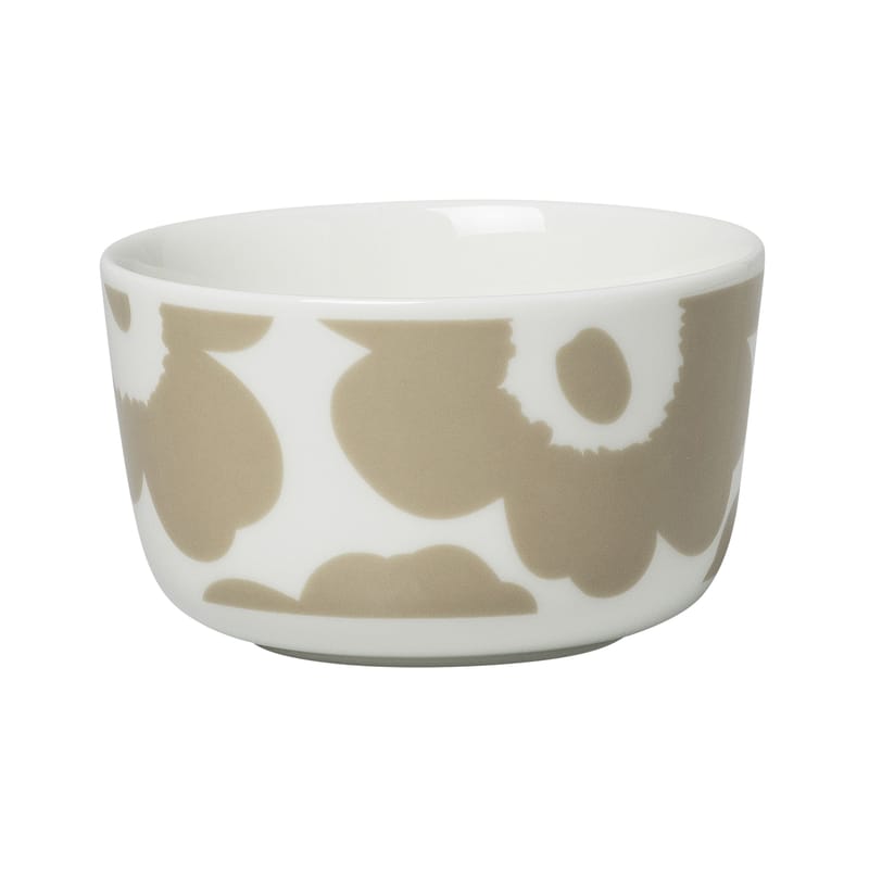 Tavola - Ciotole - Ciotola Unikko ceramica beige / Ø 9,5 x H 6 cm - 25 cl - Marimekko - Unikko / Beige - Gres