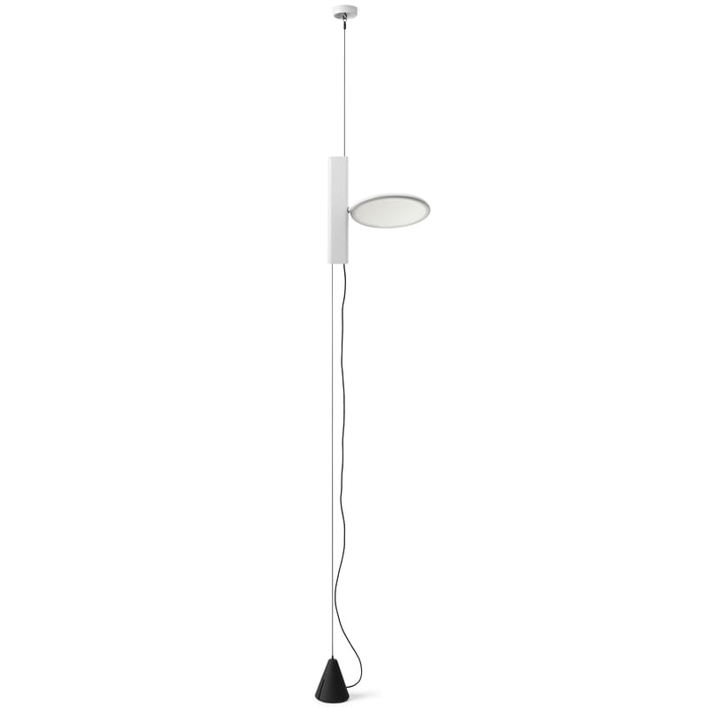 Luminaire - Lampadaires - Lampadaire OK métal blanc à suspendre au plafond / LED - Flos - Blanc - Fonte d’aluminium vernie, Polyamide