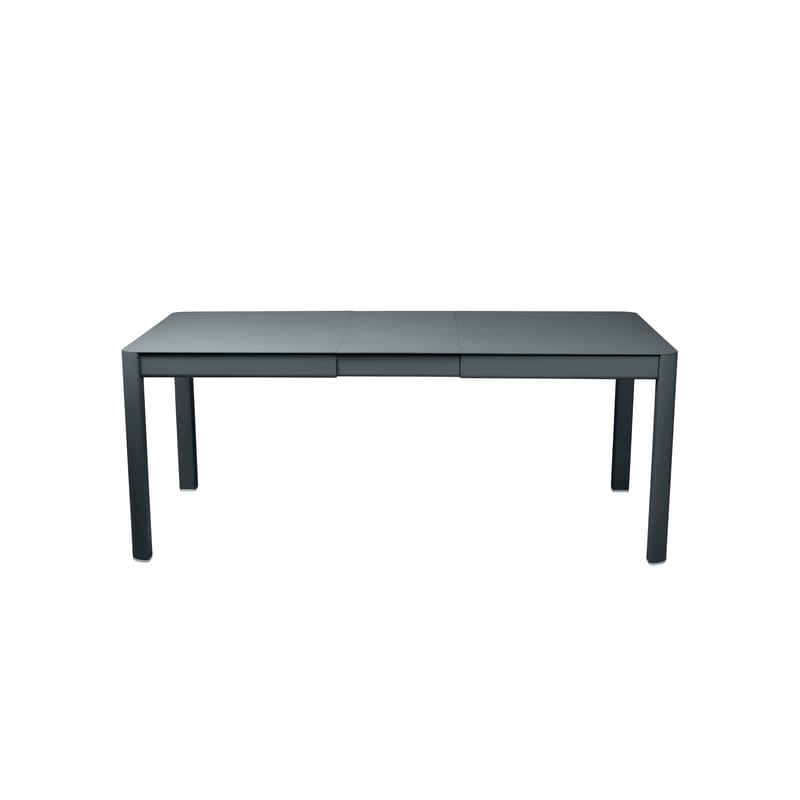 Jardin - Tables de jardin - Table à rallonge Ribambelle Small métal gris / L 149 à 191 cm - 6 à 8 personnes - Fermob - Gris orage - Aluminium