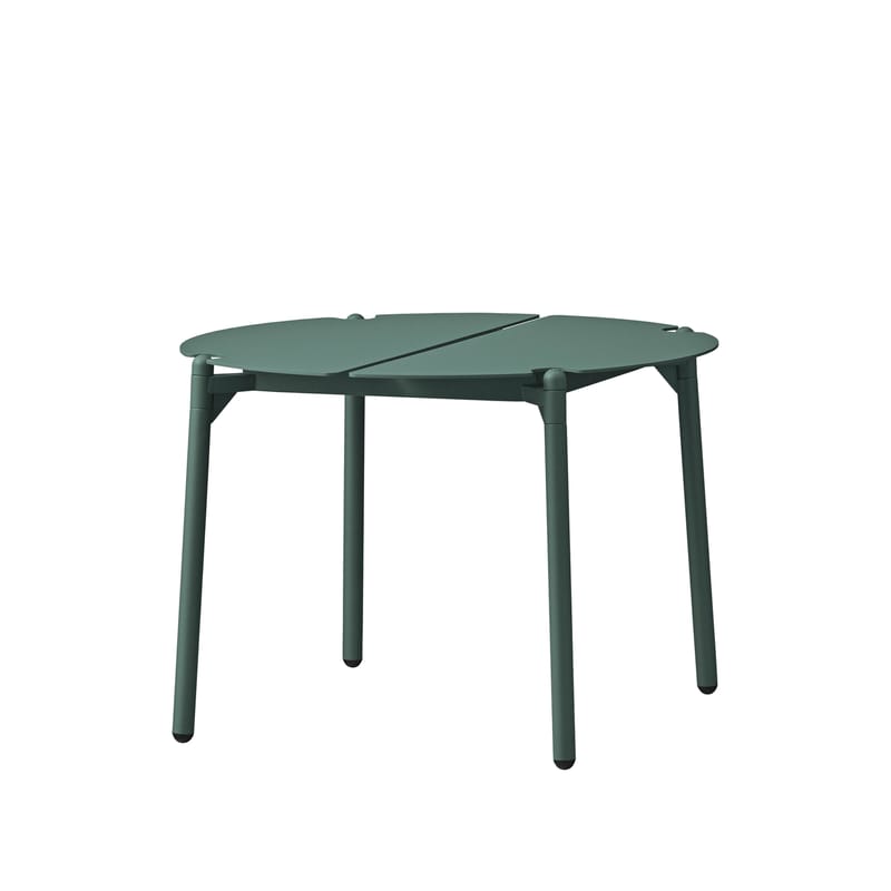 Mobilier - Tables basses - Table basse Novo métal vert / Ø 50 x H 35 cm - AYTM - Vert forêt - Acier revêtement poudre, Aluminium revêtement poudre