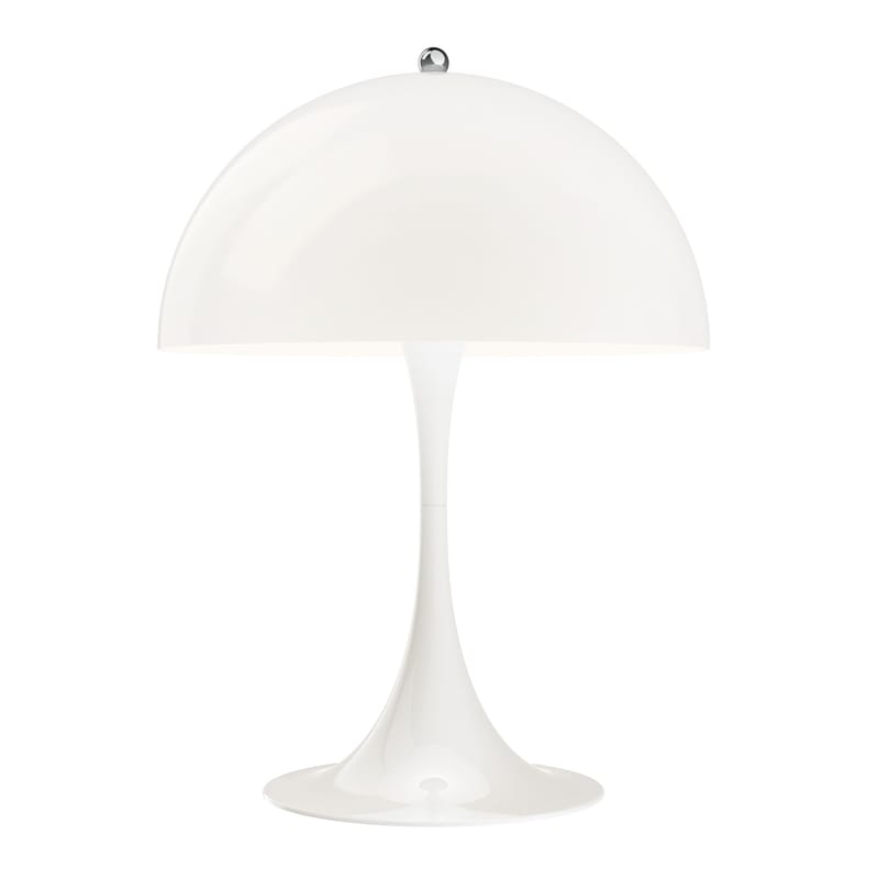 Lighting - Table Lamps - Panthella 320 Table lamp plastic material white /  Ø 32 x H 43.8 cm - Plastic / Verner Panton, 1971 - Louis Poulsen - White (plastic) - Acrylic, Lacquered aluminium