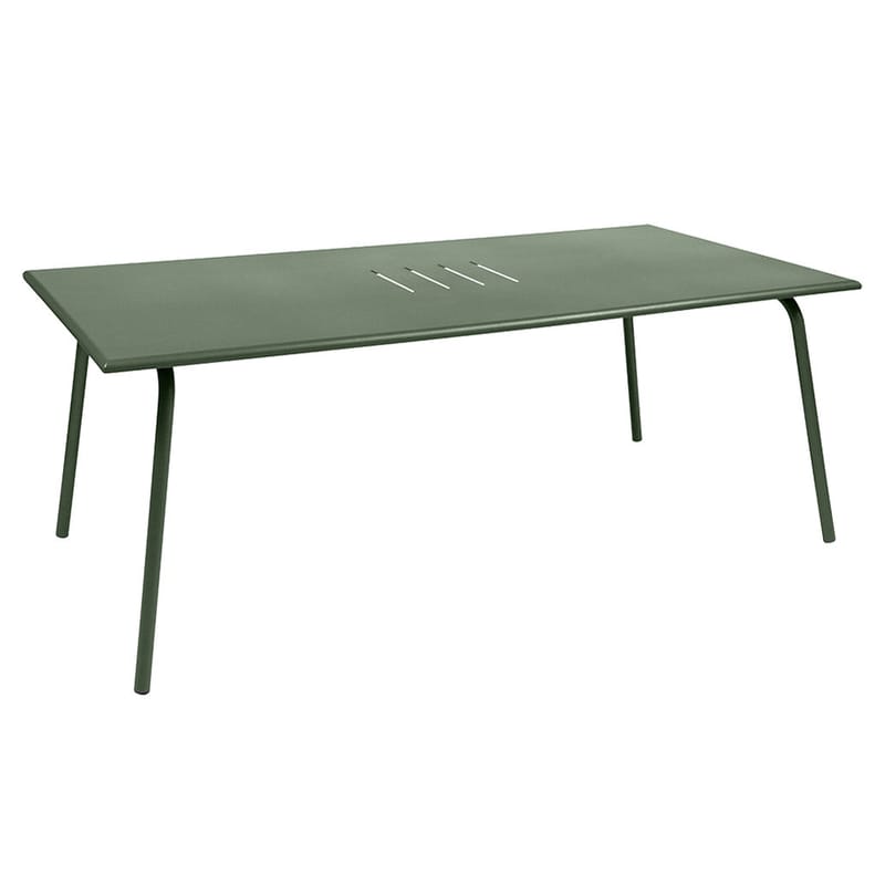 Jardin - Tables de jardin - Table rectangulaire Monceau métal vert / 194 x 94 cm - 8 personnes - Fermob - Cactus - Acier peint