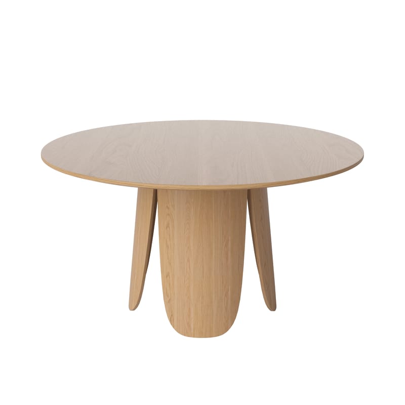Mobilier - Tables - Table ronde Peyote bois naturel / Ø 140 cm - 6 à 8 personnes - Bolia - Chêne - Contreplaqué de chêne FSC