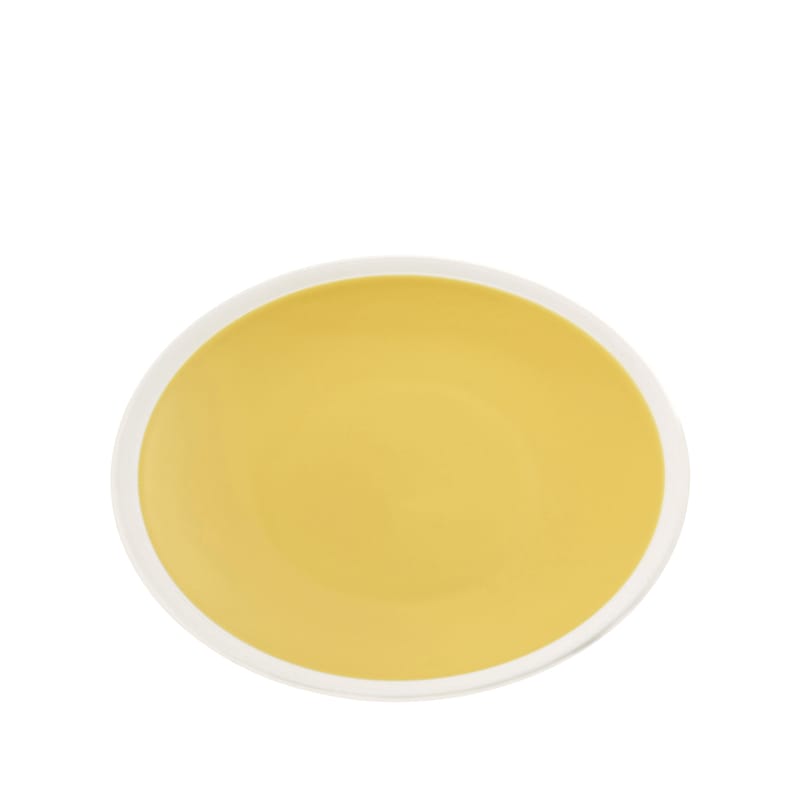 Table et cuisine - Assiettes - Assiette à dessert Sicilia céramique blanc jaune / Ø 20 cm - Maison Sarah Lavoine - Tournesol - Grès peint et émaillé