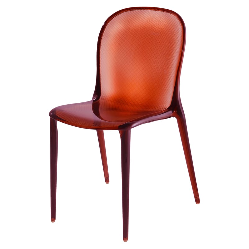 Mobilier - Chaises, fauteuils de salle à manger - Chaise empilable Thalya plastique rouge - Kartell - Rouge - Polycarbonate