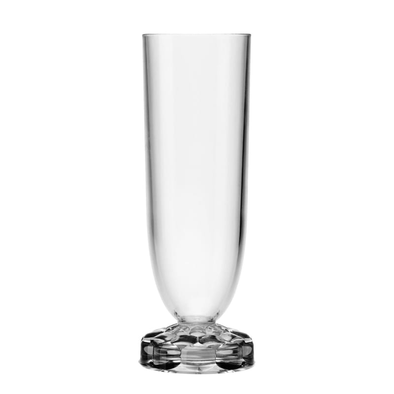 Table et cuisine - Verres  - Flûte à champagne Jellies Family plastique transparent / H 17 cm - Kartell - Cristal - PMMA