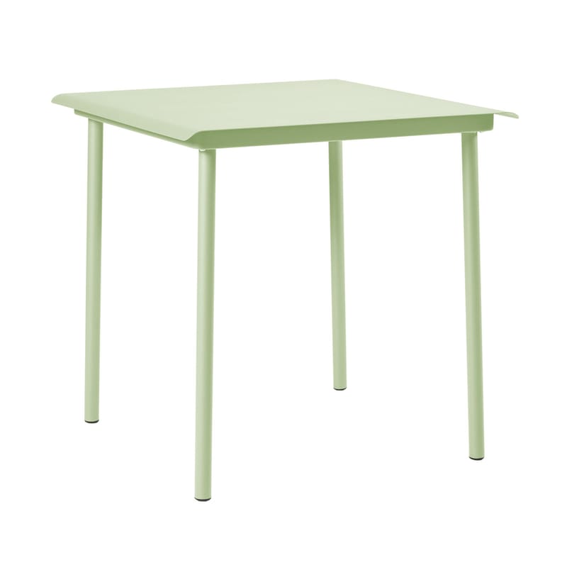 Jardin - Tables de jardin - Table carrée Patio Café métal vert / 75 x 75 cm - Tôle pleine - Tolix - Vert Anis - Acier inoxydable