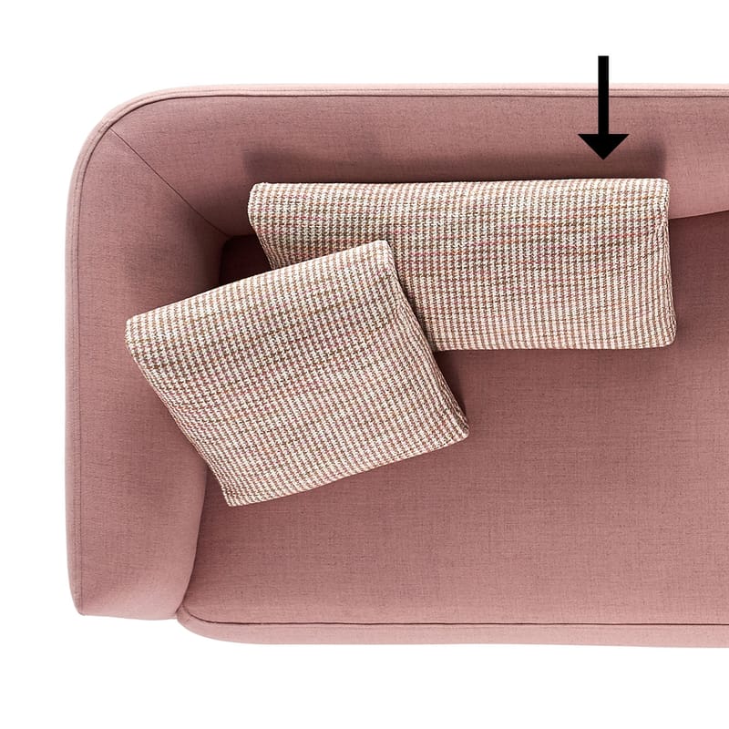 Mobilier - Canapés - Coussin Cosy tissu rose multicolore / Pur canapé Cosy - 40 x 75 - MDF Italia - Coussin / 40 x 75 cm -  Plumes, Tissu