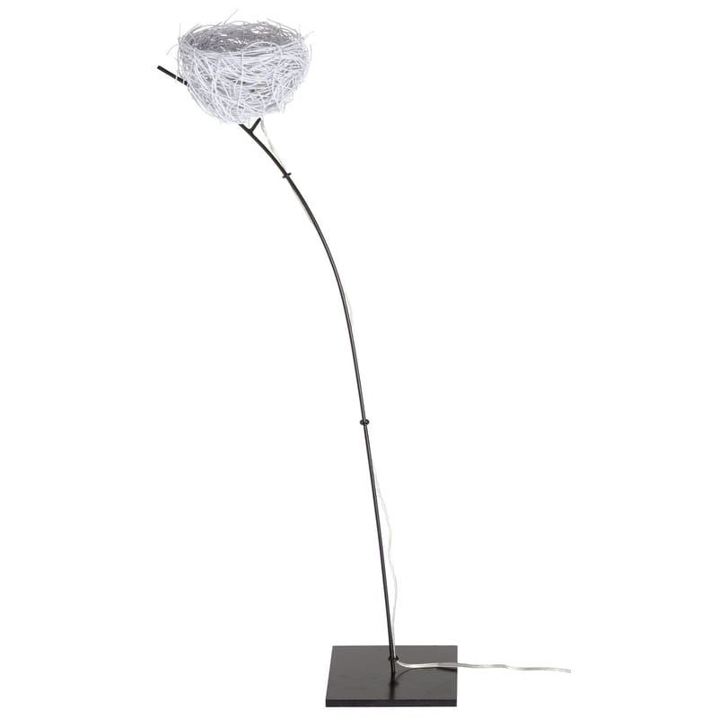 Lighting - Table Lamps -  Lamp metal white - L\'atelier d\'exercices - Black structure / white nest - Steel