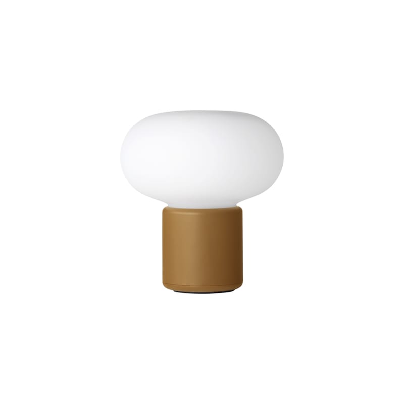 Luminaire - Lampes de table - Lampe extérieur sans fil rechargeable Karl-Johan LED plastique jaune - NEW WORKS - Jaune ocre - ABS, Polyéthylène
