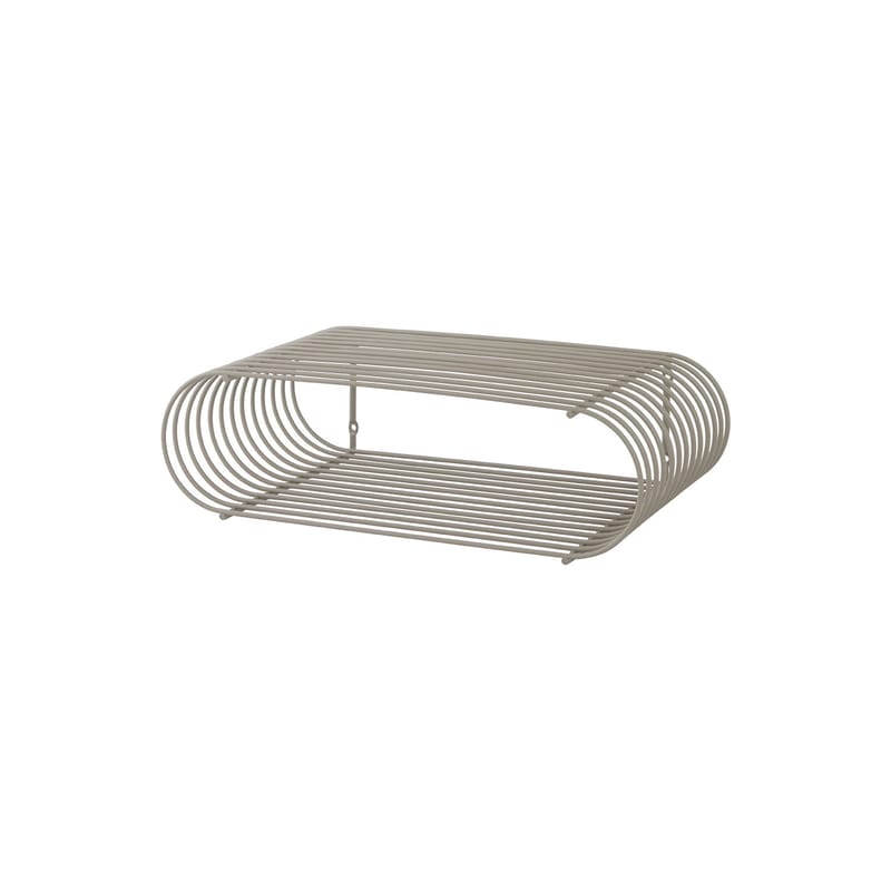 Möbel - Regale und Bücherregale - Regal Curva metall beige / L 40 cm - AYTM - Taupe - Stahl