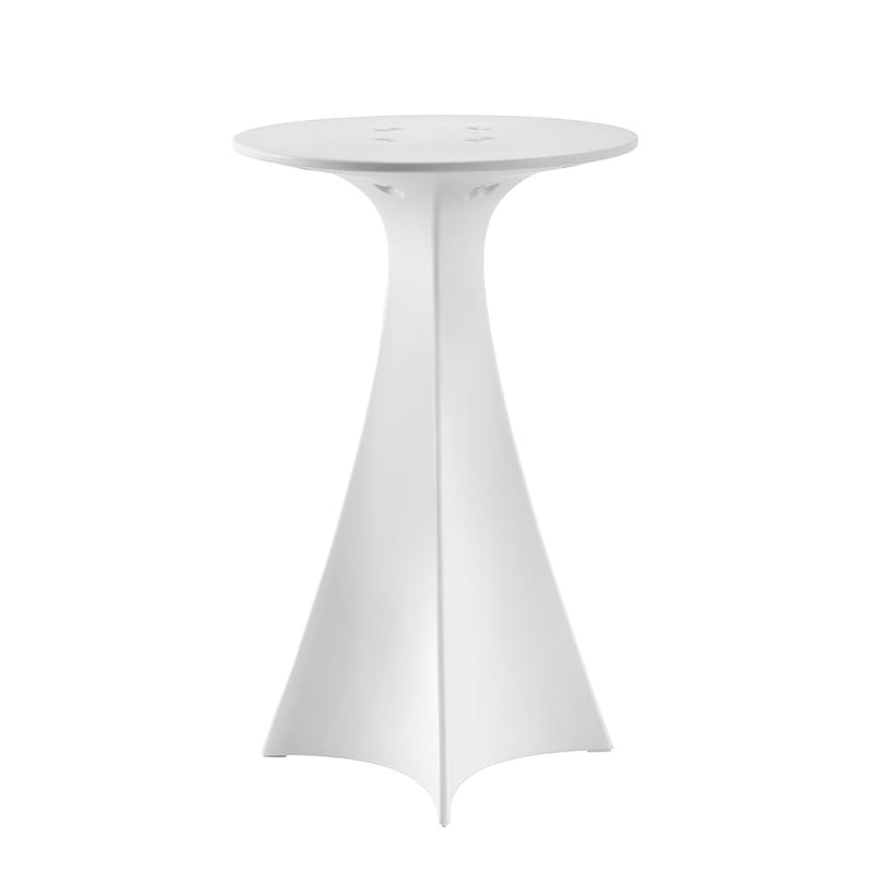 Möbel - Stehtische und Bars - Stehtisch Jet plastikmaterial weiß / Ø 62 x H 100 cm - Slide - Weiß - recycelbares Polyethen
