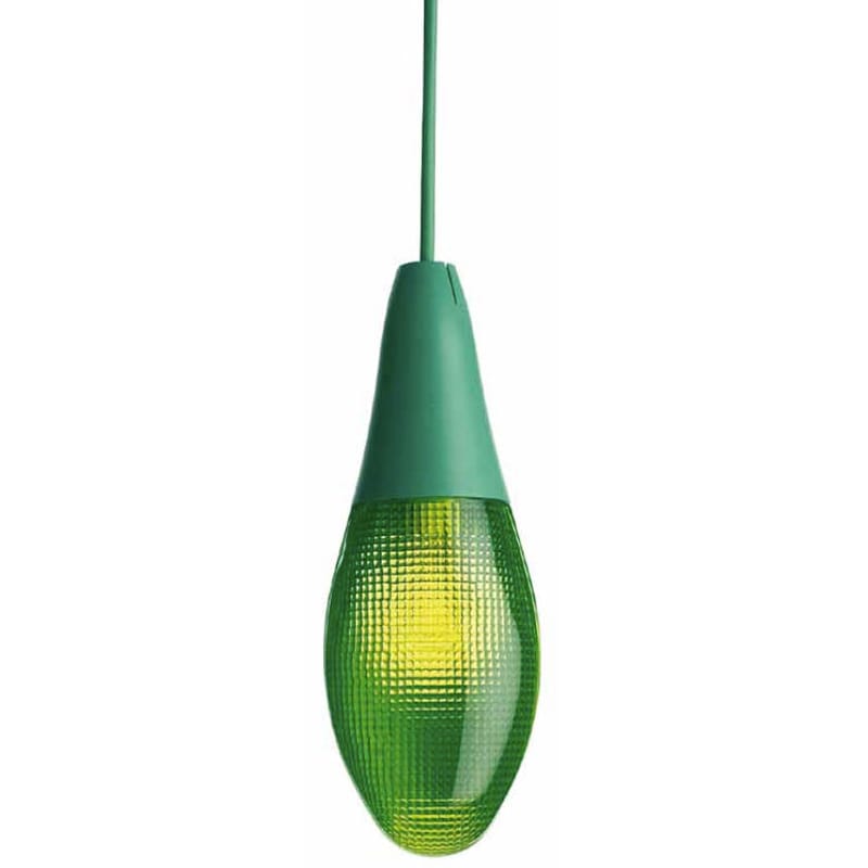 Luminaire - Suspensions - Suspension d\'extérieur Pod lens plastique vert - Luceplan - Suspension - Vert / Câble vert - Polycarbonate