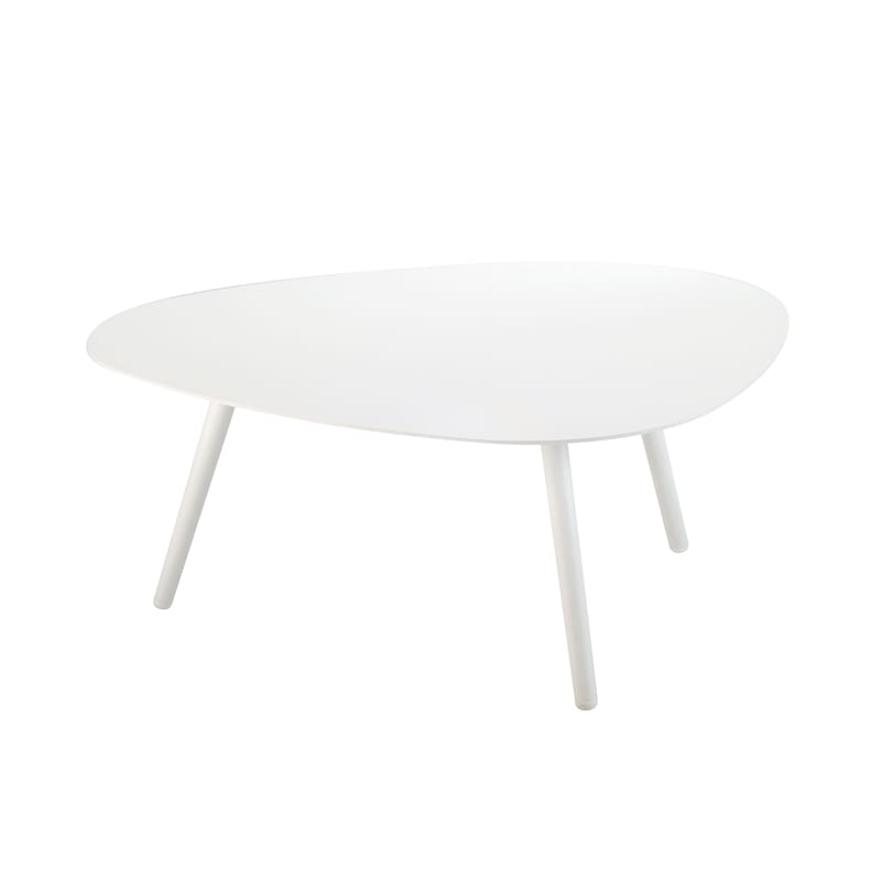 Mobilier - Tables basses - Table basse Vanity métal blanc / 86 x 71 cm - Aluminium - Vlaemynck - Blanc - Aluminium laqué
