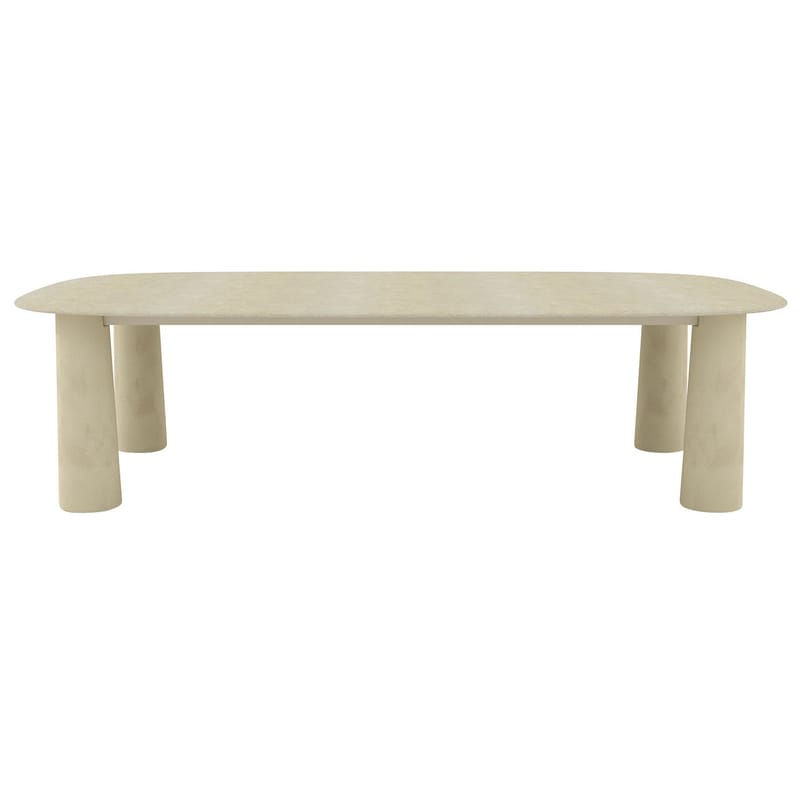 Jardin - Tables de jardin - Table ovale Bold pierre beige / béton / 280 x 150 cm - Ethimo - Beige - Béton