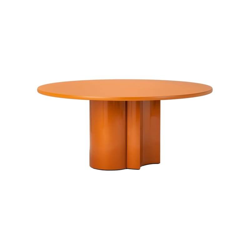 Mobilier - Tables - Table ronde Bol bois marron / Ø 160 cm - Zanotta - Caramel - MDF, Polyuréthane