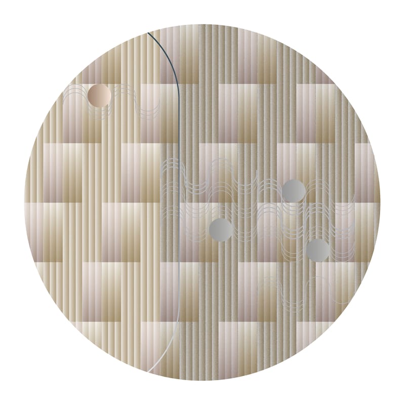 Décoration - Tapis - Tapis Swell - Citrine  rose multicolore gris / Ø 250 cm - Moooi Carpets - Citrine - Polyamide