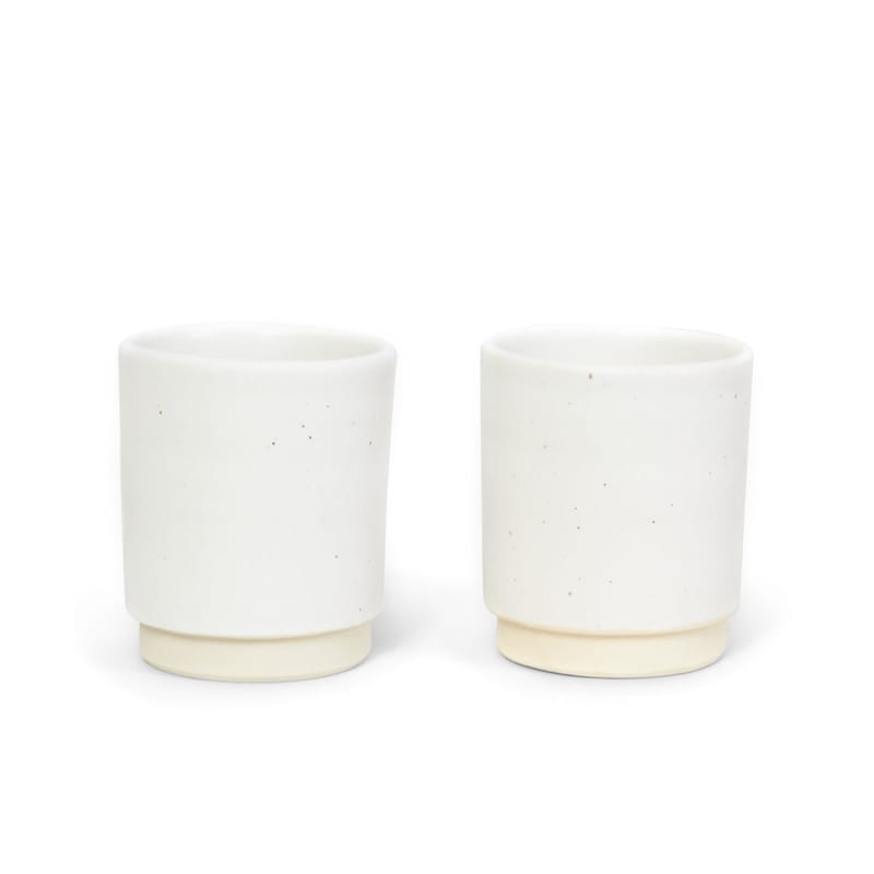 Table et cuisine - Tasses et mugs - Tasse Otto céramique blanc / Sans anse - Set de 2 - Frama  - Blanc - Grès émaillé