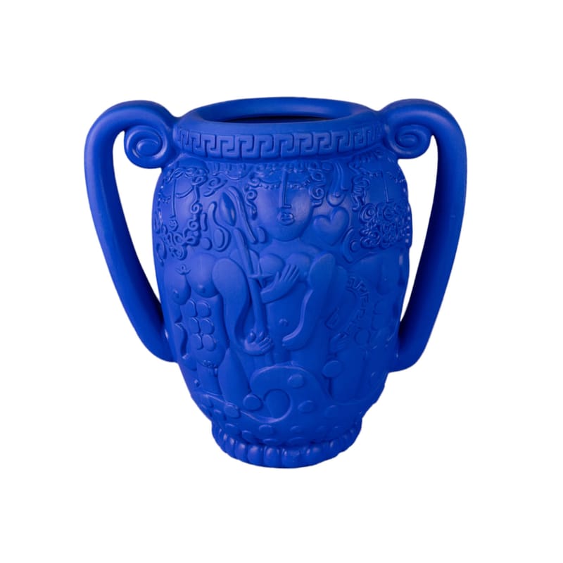 Décoration - Vases - Vase Magna Graecia - Anfora céramique bleu / Ø 52 x H 50 cm / Terre cuite - Seletti - Bleu cobalt - Terre cuite